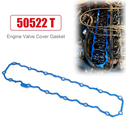 50522 T Engine Valve Cover Gasket fit for Jeep 4.0L Models for 1987-1995 Cherokee, Wrangler, Comanche, Grand Cherokee, Wagoneer, J10, CJ7 Select Models Rubber Gasket Leak-Proof Seal