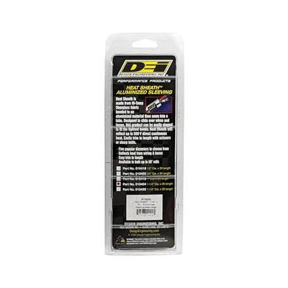 Design Engineering Heat Sheath Aluminized Sleeving – 1-1/4" I.D. x 3 ft - size: 1-1/4" I.D.