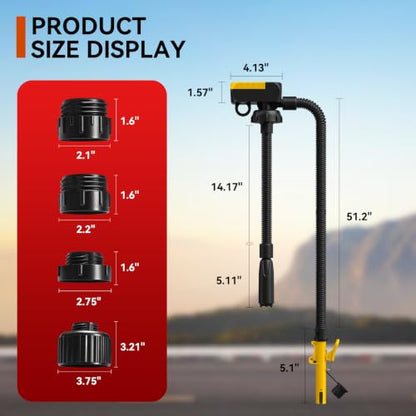 Fuel Transfer Pump with Auto-Stop,4.2 GPM electric gas can pump. - color: Yellow