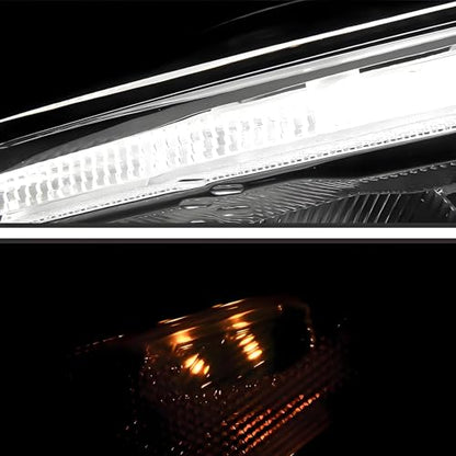 Headlights Assembly w/LED DRL For 2015-2018 Ford Focus MK3 Black Left+Right - color: For 2015-2018 Focus