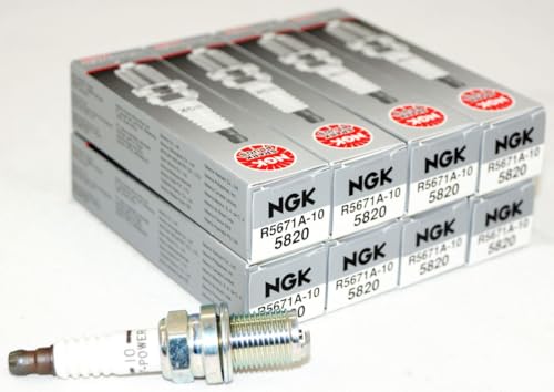 NGK R5671A-10 Spark Plugs V Power Turbo Nitrous Supercharged (Qty 8) 5820 Sbc Bbc