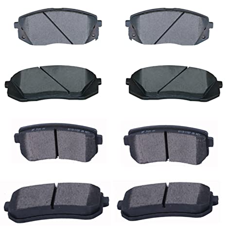 Replacement for Ceramic Brake Pads Front & Rear 2010-2017 Hyundai Tucson, 2011-2016 Kia Sportage, 2014 Kia Cadenza (D1295+D1157) - style: D1295-D1157