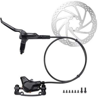 TOBWOLF Front Left Dual Piston Hydraulic Disc Brake Kit with 160mm Rotor - color: 85cm Front Left Hydraulic Brakes - Dual Piston