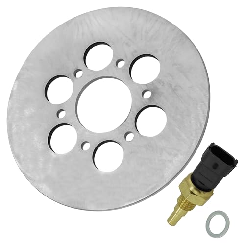 Caltric Rear Brake Caliper and Disc Rotor with Pad Compatible with Yamaha Rhino 660 YXR660 4X4 2004-2007