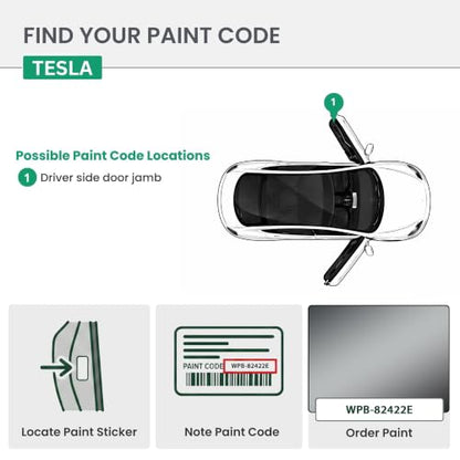 ERA Paints - WPB-82422E - Gunpowder for TESLA Exact OEM Color Match Automotive Touch Up Paint for Cars - Spray Paint with Premium Spray Nozzle - 2K Pro Kit - Made in USA - style: Spray - 2K Pro Kit