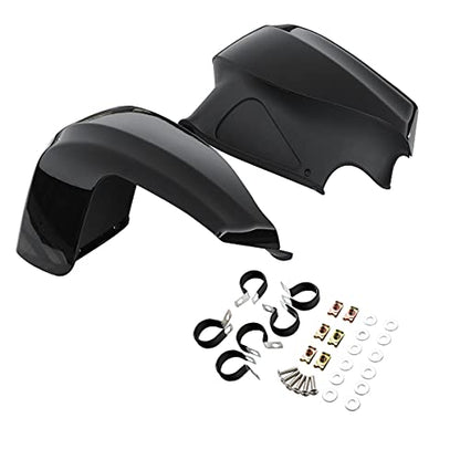 TCT-MOTORPARTS Mustache Engine Guard Highway Crash Bar+ Vivid Black Lower Fairing Kit Fit for Indian Chieftain 2017-2018 Roadmaster 2023-2025 Springfield Dark Horse - color: Black Crash Bar+Vivid Black Fairing