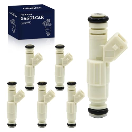 6-Pack Fuel Injectors Set | Compatible with Buick Riviera Regal Chevrolet Impala Monte Carlo Pontiac Bonneville Grand Prix 3.8L V6| Replaces FJ250 24508208 800-1249N - size: 6 X FJ250