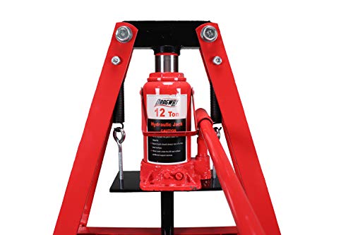 12-Ton Benchtop Hydraulic A-Frame Shop Press with Press Plates