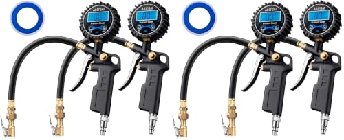AstroAI Digital Tire Pressure Gauge with Inflator 3-250 PSI Fits 1/4" NPT (Pack of 2) - size: Standard, style: 4 Pack without case