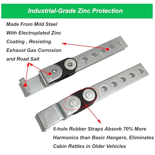 Exhaust Hanger Open End Heavy Duty 360° Swivel Universal Fit 4 Pack - size: 4 Pack