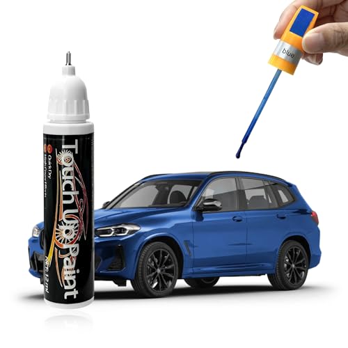 Touch Up Paint Pen for Cars, 2 in 1 Quick Drying Touch Up Pen Lasting Auto Scratch Remover, 0.4 Fl Oz Color Accurate Paint Pens Quick & Easy Solution to Repair Scratches (Blue) - color: Blue