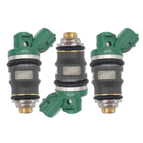 JESBEN 15710-87J00 3pcs Fuel Injectors 4 Holes Replacement for Suzuki Outboard DF40- DF50 1999-2010 1571087J00