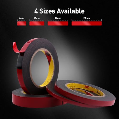 3M Automotive Acrylic Plus Tape, 0.79" x 18Ft, PT1100, Dark Gray - size: 0.79" x 18Ft
