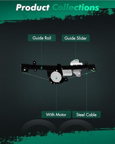 SCITOO Power Window Regulator w/Motor for Honda Civic 2001-2005 - size: 741-300 | Front Left