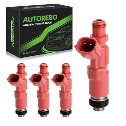 Fuel Injectors Set of 4 Compatible with Toyota Tacoma 4Runner 2.4L 2.7L L4 2000 2001 2002 2003 2004# FJ793 23209-79135 2325079135 23250-75080 2325075080 2320979135 8001770N 23250-79135 800-1770N - size: 793
