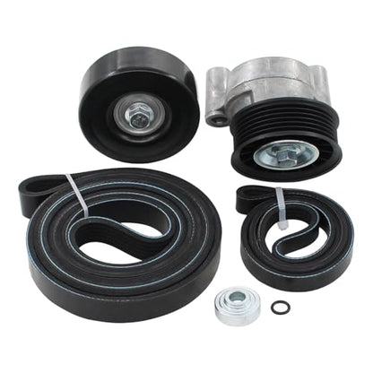 Accessory Drive Belt Tensioner Assembly w/Serpentine Belt and Idler Pulley