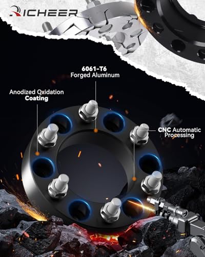 Richeer 2 inch 6x5.5 Wheel Spacers for Silverado Suburban Sierra 1500 - size: 2" 108mm