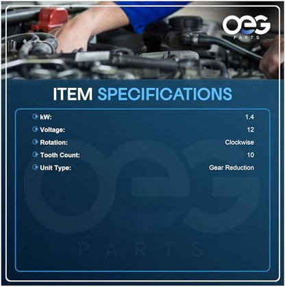 OEG Parts New Starter Compatible with Mercedes-Benz 2007-2015 5.5L 4.6L V8 3.5L 3.0L V6 0061513701, 006151370180, A0061513701, A006151370180, A0061515901, 0001108410, SBO0217, 41024322, SBO0218