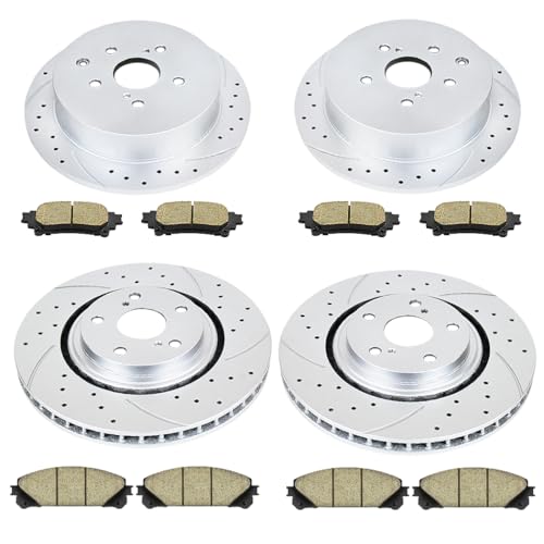 Acinoparts Front and Rear Brake Kit Replacement for Toyota Sienna - size: HMBK20601