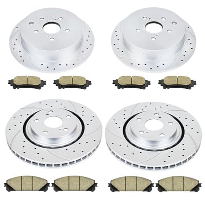 Acinoparts Front and Rear Brake Kit Replacement for Toyota Sienna - size: HMBK20601