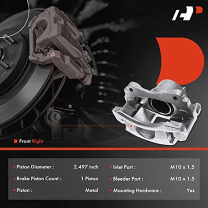A-Premium Front Right Passenger Disc Brake Caliper with Bracket - style: Front Passenger Side