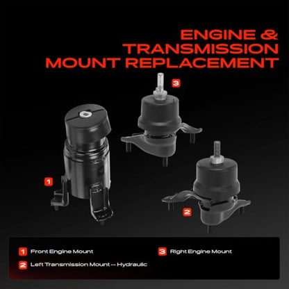 A-Premium Engine Motor Mount and Transmission Mount Kit, Set of 4