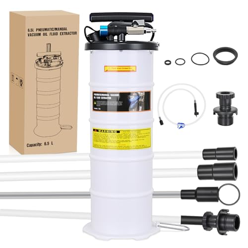 GOOACC Oil Extractor Pump 6.5L Pneumatic Manual Vacuum Fluid Extractor Tool - size: 6.5L Pneumatic/Manual