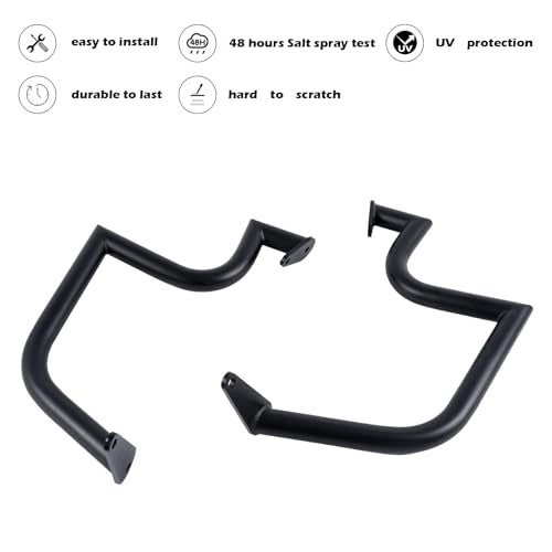 Kinglemc Crash Bar Engine Guard for Kawasaki Vulcan(Black) - color: Black, size: VN1600A VN1600E