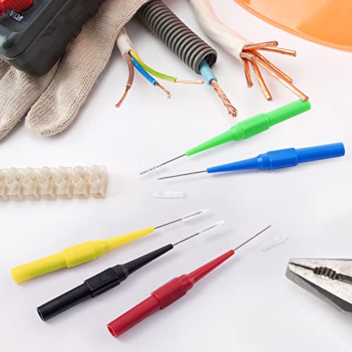 OIIKI 10Pcs 0.7mm Test Probe Pins, Stainless Steel Back Probe Pins, 5 Color - color: red, black, yellow, green, blue,10pcs