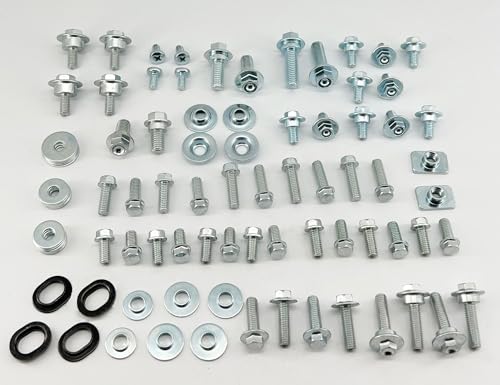 Specbolt Body Plastics Kit for KX250F KX450F Four Stroke Kawasaki Dirt Bikes: Fender Seat Radiator Shrouds Side Panels Number Plates & Fork Guard Fasteners 250F 450F KX250X KX450X KX 450 250 KXF