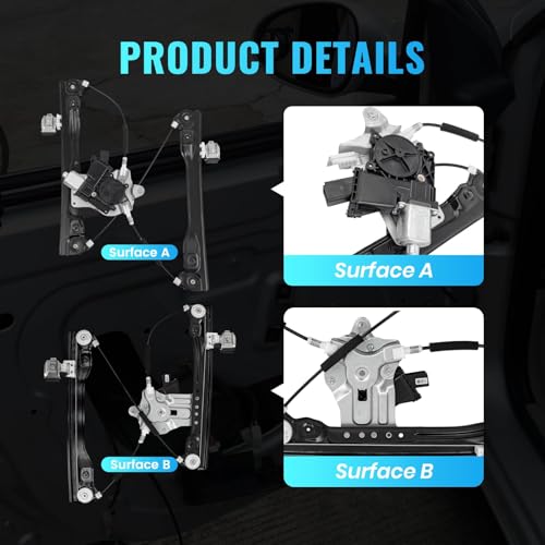 748-974 Front Left Driver Side Power Window Regulator with Motor 7 Pins - style: 748-974