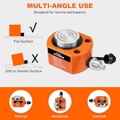 Nilight 30Ton Hydraulic Cylinder Jack Porta Power Ram Single Acting Lifting - size: 30T Jack