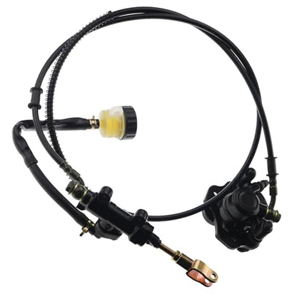 PRO BAT Rear Hydraulic Brake Assembly Caliper Master Cylinder Assembly Kit - color: Black