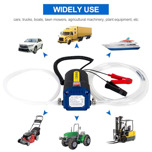 AIGMlSON Oil Change Pump Extractor 12V 80W Electric Oil Pump - color: Updated 80W
