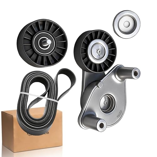 Serpentine Belt Kit With Tensioner And Idler Pulley For Hyundai Tucson - size: Hyundai Tucson, Santa Fe, Sonata V6 (99-09)