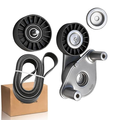 Serpentine Belt Kit With Tensioner And Idler Pulley For Hyundai Tucson - size: Hyundai Tucson, Santa Fe, Sonata V6 (99-09)