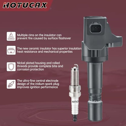 UF672 Ignition Coils & Spark Plugs Tune Up Kit, 4 Pack - size: UF672 & Spark Plugs