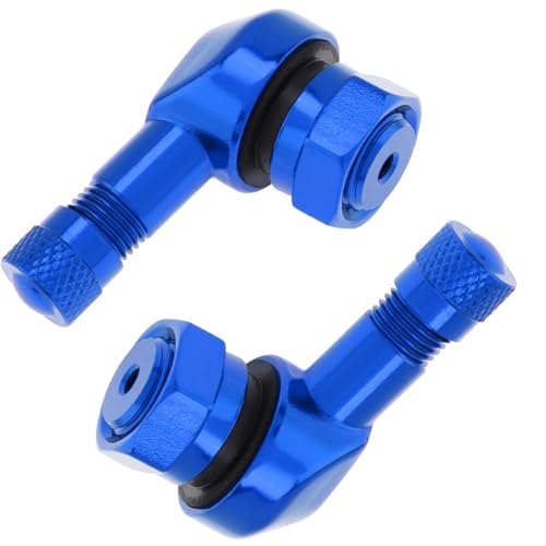 90° Tire Valve Stems 11.3mm Aluminum Forged for Scooter E-Bike ATV - color: Blue