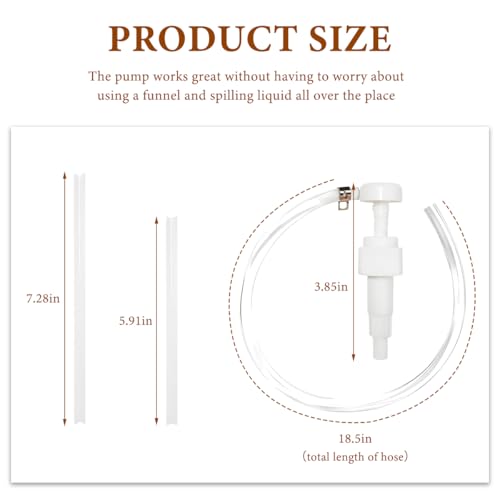KVAEY 4 CC Fluid Pump for Quart Bottles, Automotive Quart Bottle Hand Pump with Flexible Tube, Fluid Pump Transfer Gear Oil Transmission and Differential Fluid, Car Accessories (4 CC) - color: 4 CC