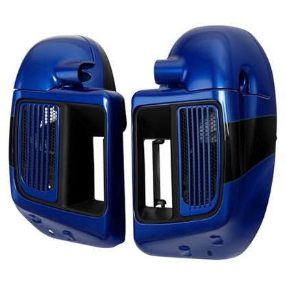 HR3 Candy Cobalt/Indigo Ink Water-Cooled Vented Fairing Lowers Kit Compatible with 2017 CVO Street Glide FLHXSE (Replace for OEM) - color: Candy Cobalt / Indigo Ink