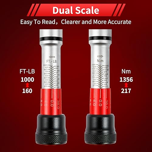 Hairich 3/4- Drive Click Torque Wrench,48 Tooth, 160-1000ft.lb/217-1356Nm - size: 3/4" 160-1000 FT.LB