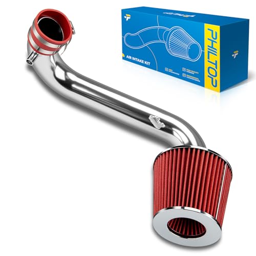 PHILTOP 2.5" Cold Air Intake Kit Fit for 2001-2005 Civic 1.7L, Red - color: Red, size: For Honda Civic L4 1.7L 2001-2005