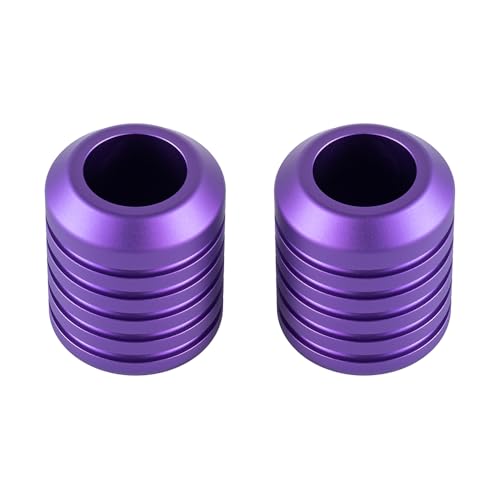 Advanblack Motorcycle Frame Sliders Machined CNC Alumium Crash Bar Slider Fit All Flat Out & Highway 1 1/4" Crash Bar Saddlebags Guards (Purple) - color: Purple