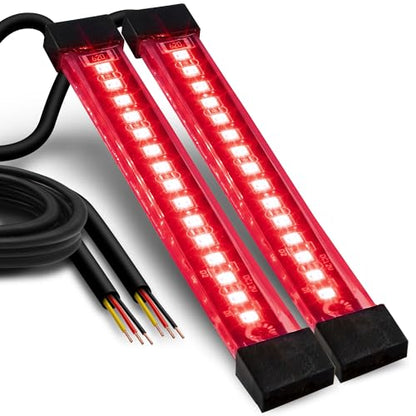 TRUE MODS 2pc 5" Red LED Motorcycle Turn Signal & Brake Tail Light Strip - size: 2pc 5", style: Red Tail Light