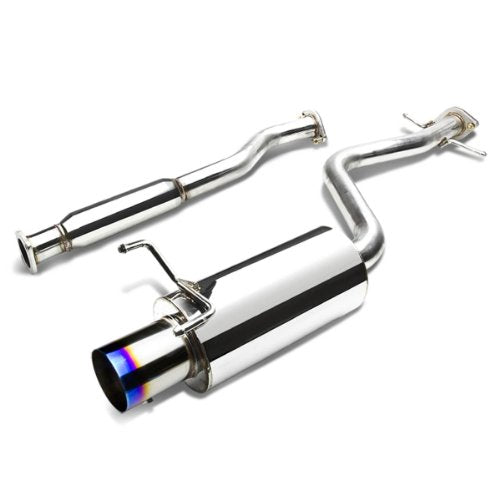DNA MOTORING CBE-IS300-BT Stainless Steel Cat Back Exhaust System [Compatible with 01-05 Toyota IS300 Altezza XE10] - style: Round Burnt