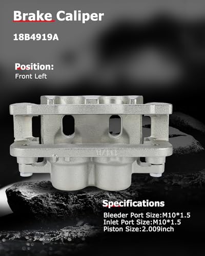 cciyu Front Left Disc Brake Caliper Assembly With Bracket 18B4919A - size: Front Left[18B4919A]