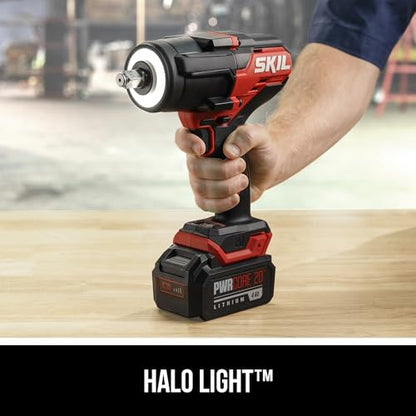 SKIL PWR CORE 20 Brushless 20V 1/2-Inch Mid-Torque Impact Wrench Kit, Includes 4.0 Ah Battery and Auto PWRJump Charger- IW5761B-10 - style: Impact Wrench Kit_Mid-Torque
