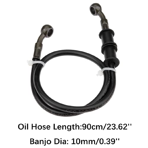 Motorcycle Brake Hydraulic Line, 60cm/23.6inch Braided Clutch Oil Pipe - size: 60cm
