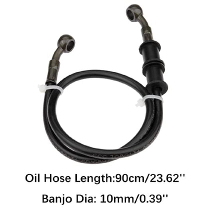 Motorcycle Brake Hydraulic Line, 60cm/23.6inch Braided Clutch Oil Pipe - size: 60cm
