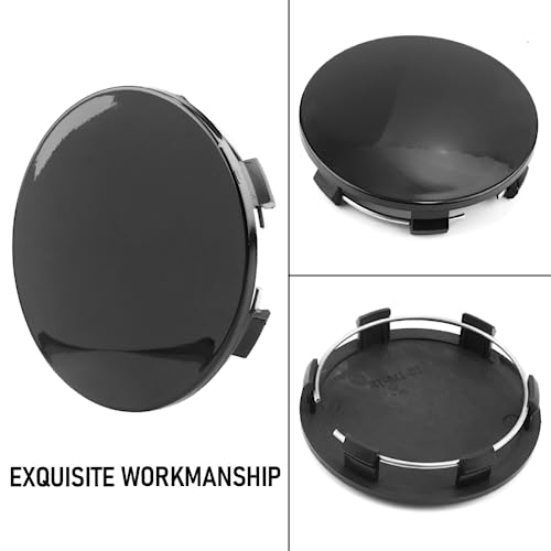 RTrhinoTuning 4 PCS 83mm Wheel Center Caps Compatible with Tahoe Suburban Yukon Escalade Rim, OD:3.27"(83 mm) ID: 3"(76.4 mm) Black Hubcaps - color: Black